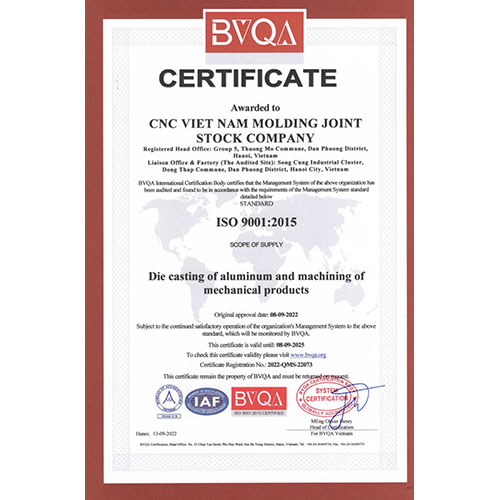 Công Ty Cổ Phần Đúc CNC Việt Nam