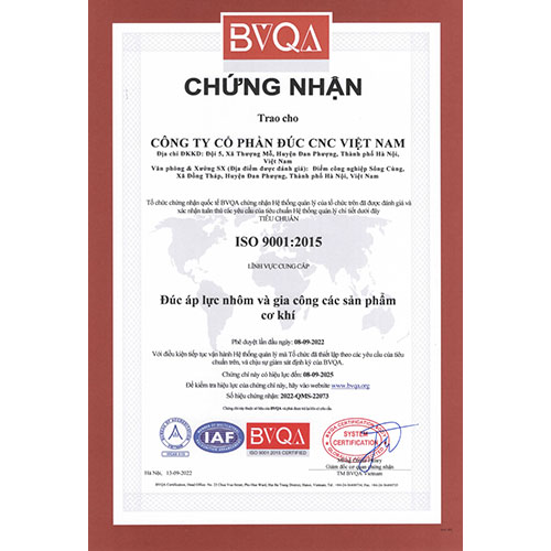 Công Ty Cổ Phần Đúc CNC Việt Nam